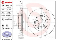 Disque de frein 09.C819.11 Brembo