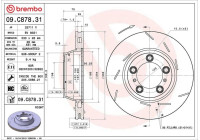 Disque de frein 09.C878.31 Brembo