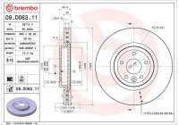 Disque de frein 09.D063.11 Brembo