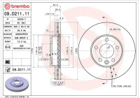 Disque de frein 09.D211.11 Brembo