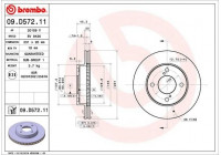 Disque de frein 09.D572.11 Brembo