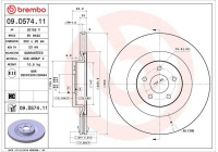 Disque de frein 09.D574.11 Brembo