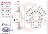 Disque de frein 09.D617.1X Brembo
