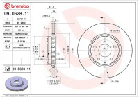 Disque de frein 09.D628.11 Brembo