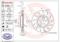Disque de frein 09.D763.11 Brembo