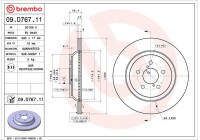 Disque de frein 09.D767.11 Brembo