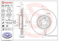 Disque de frein 09.D770.11 Brembo