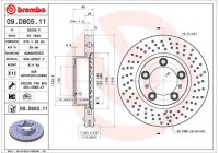 Disque de frein 09.D805.11 Brembo