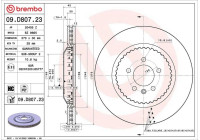 Disque de frein 09.D807.23 Brembo
