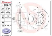 Disque de frein 09.D892.11 Brembo
