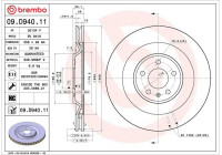 Disque de frein 09.D940.11 Brembo