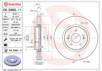 Disque de frein 09.D965.11 Brembo