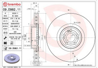 Disque de frein 09.D982.11 Brembo