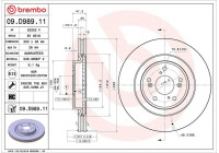 Disque de frein 09.D989.11 Brembo