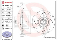 Disque de frein 09.E137.11 Brembo