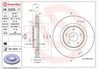 Disque de frein 09.E235.11 Brembo