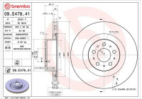 Disque de frein 09.E478.41 Brembo