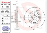 Disque de frein 09.E532.11 Brembo