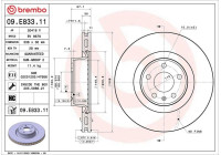 Disque de frein 09.E833.11 Brembo