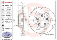 Disque de frein 09.E897.11 Brembo