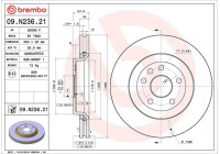 Disque de frein 09.N236.21 Brembo