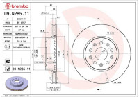 Disque de frein 09.N285.11 Brembo