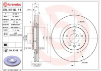 Disque de frein 09.N316.11 Brembo
