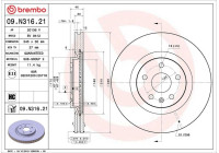 Disque de frein 09.N316.21 Brembo