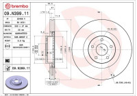 Disque de frein 09.N399.11 Brembo