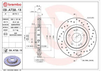 Disque de frein 09A7381X Brembo