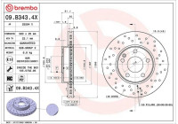 Disque de frein 09B3434X Brembo