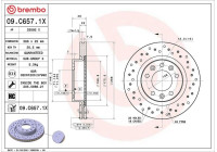 Disque de frein 09C6571X Brembo