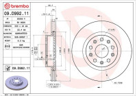 Disque de frein 09D99211 Brembo