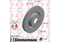 Disque de frein 100.3378.20 Zimmermann