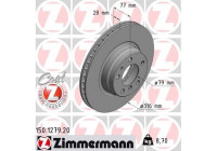 Disque de frein 150.1279.20 Zimmermann