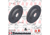 Disque de frein 150.1295.53 Zimmermann