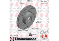 Disque de frein 150.1296.54 Zimmermann