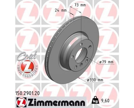 Disque de frein 150.2901.20 Zimmermann