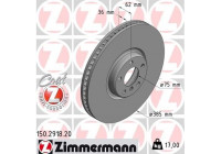 Disque de frein 150.2918.20 Zimmermann