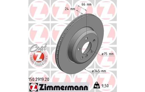 Disque de frein 150.2919.20 Zimmermann