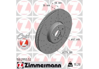 Disque de frein 150.2955.52 Zimmermann