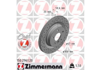 Disque de frein 150.2961.20 Zimmermann