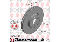 Disque de frein 150.3449.20 Zimmermann