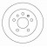 Disque de frein 15818 ABS