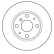 Disque de frein 16169 ABS