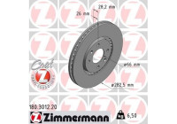 Disque de frein 180.3012.20 Zimmermann