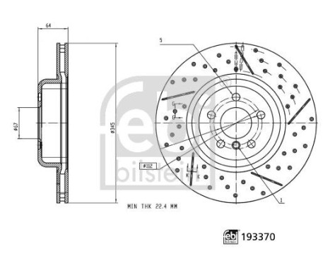 Disque de frein 193370 FEBI