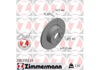Disque de frein 230.2352.20 Zimmermann