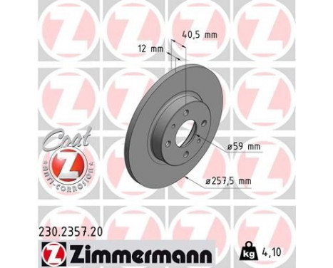 Disque de frein 230.2357.20 Zimmermann