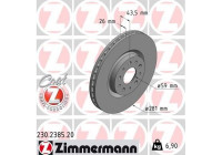 Disque de frein 230.2385.20 Zimmermann